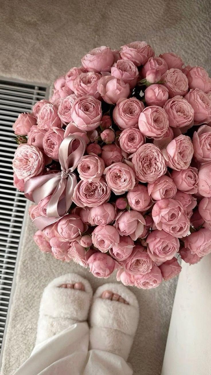 Professional floral arrangement in modern corporate setting